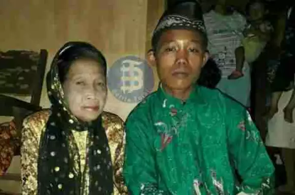 Bizarre: 16-Year-Old Boy Marries 71-Year-Old Woman In Indonesia (Photos)